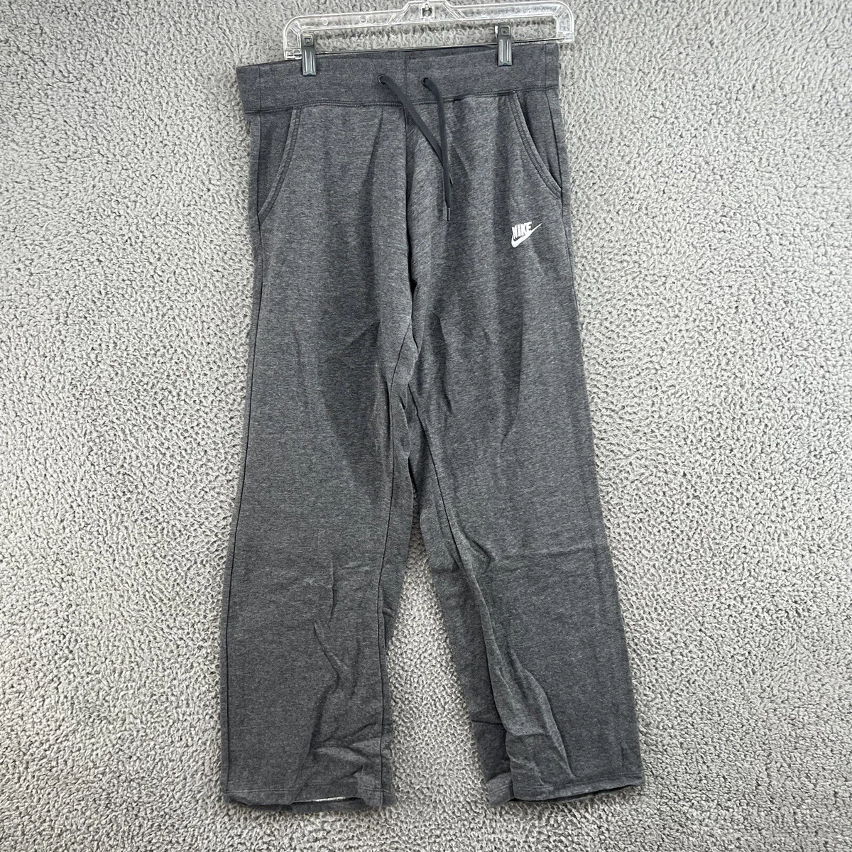 Nike Sweatpants Mens Medium Grey Baggy Wide Club Fleece Gym Sweats