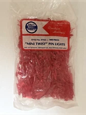 Narco Mini Twist Pin Style Christmas Tree Replace Lights Bulb NOS 1000 pcs red