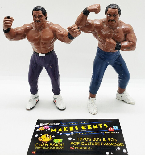 Vintage WCW Galoob Doom Butch Reed & Ron Simmo...
