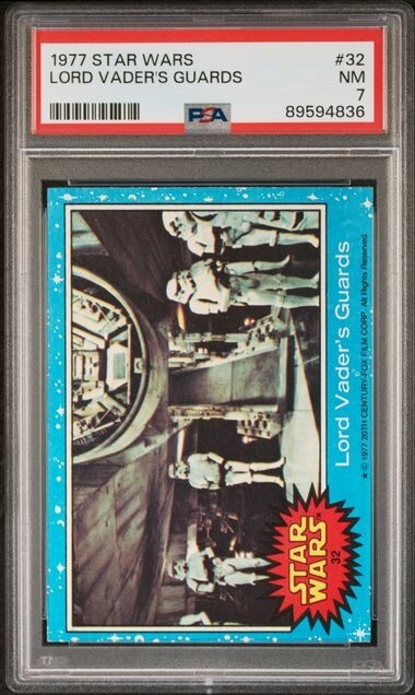 1977 TOPPS STAR WARS LORD VADER'S GUARDS #32 PSA 7