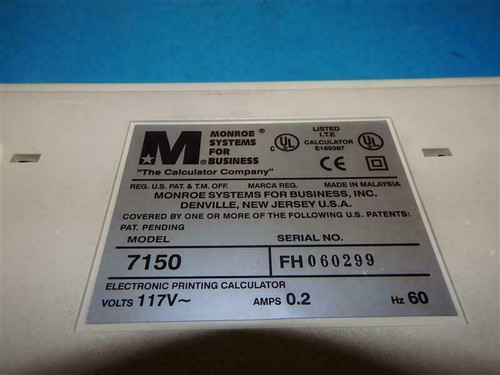 Monroe Systems 7150 Calculator - Picture 9 of 9