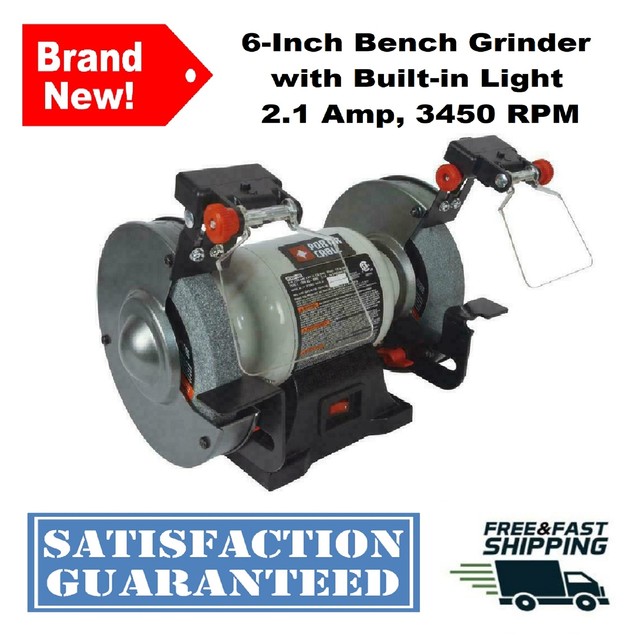 Porter Cable 6 in. Bench Grinder with Builtin Light Grinding Sharpening Tool eBay