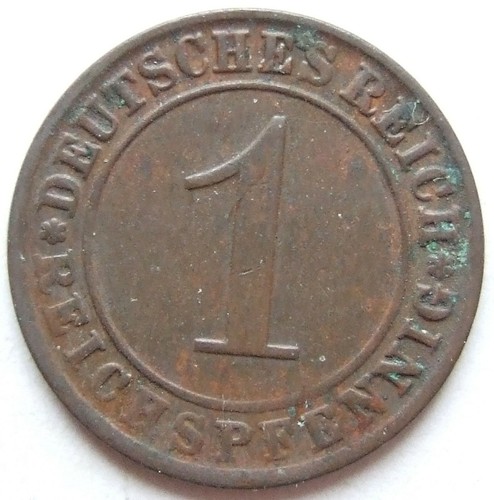 Münze Deutsches Reich Weimarer Republik 1 Reichspfennig 1925 D in Sehr schön - Bild 1 von 2