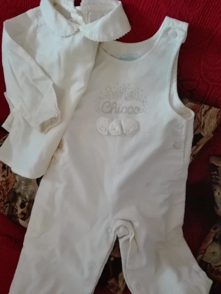 Salopette bimba taglia 12 mesi in velluto beige nuova - Immagine 4 di 4