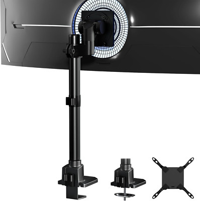 Heavy Duty Ultrawide Monitor Arm - Adjustable Desk Mount for 24-57'' Screens