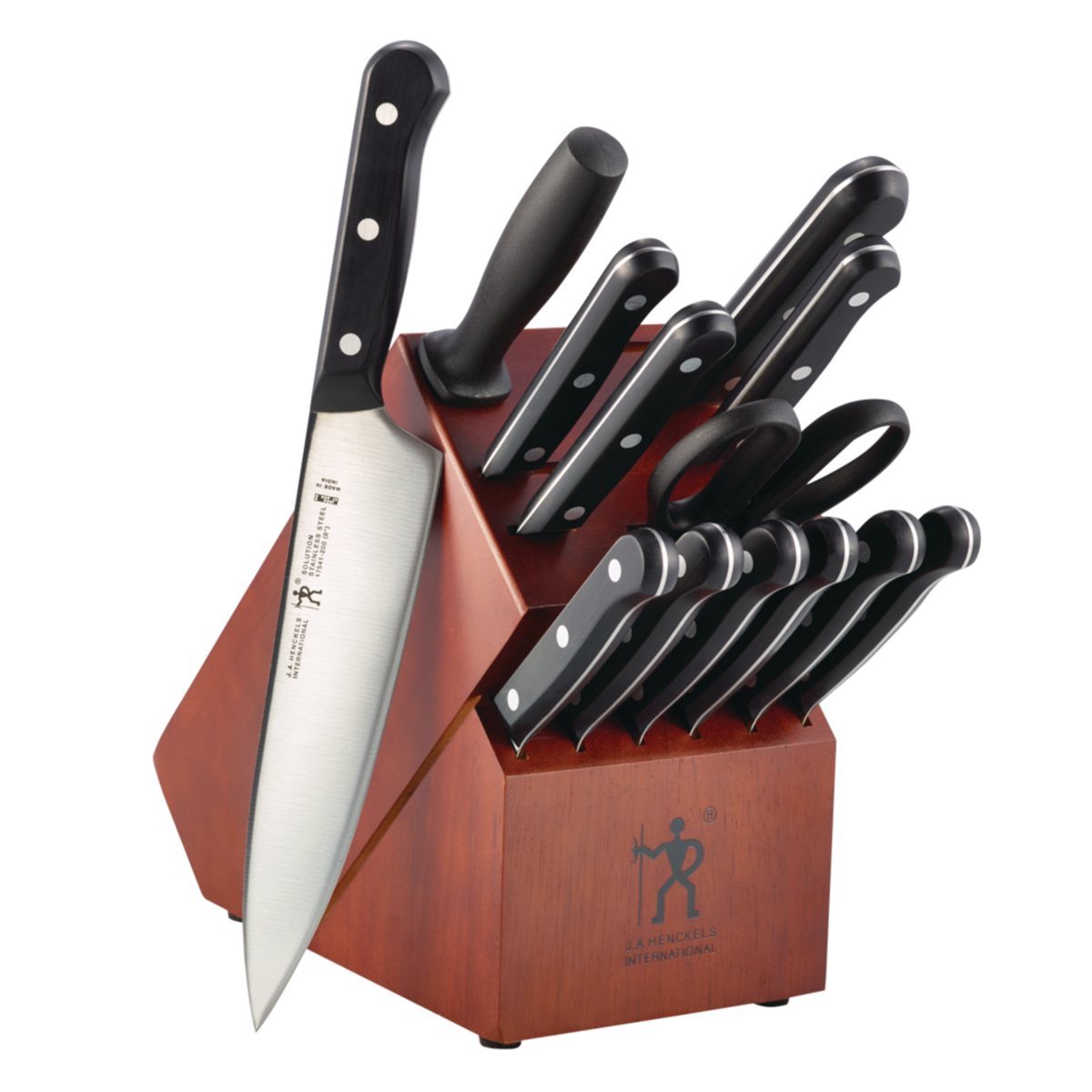 Henckels Stainless Steel Fine Edge Solution Knife Block Set, 14-pc