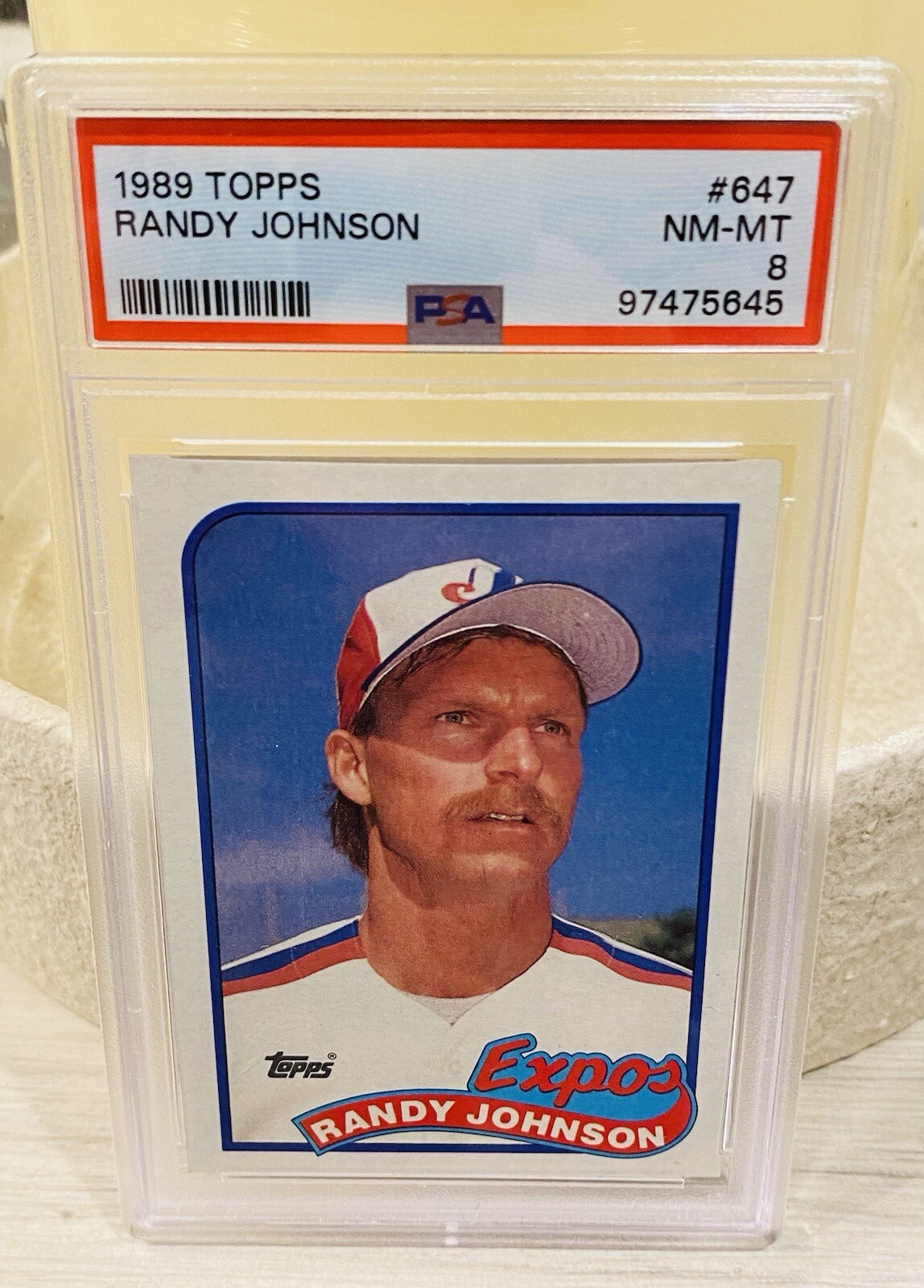 1989 TOPPS #647 RANDY JOHNSON ROOKIE RC PSA 8 New Slab!