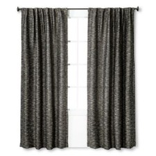 Threshold Radiant Gray Linen Tweed Window Panel