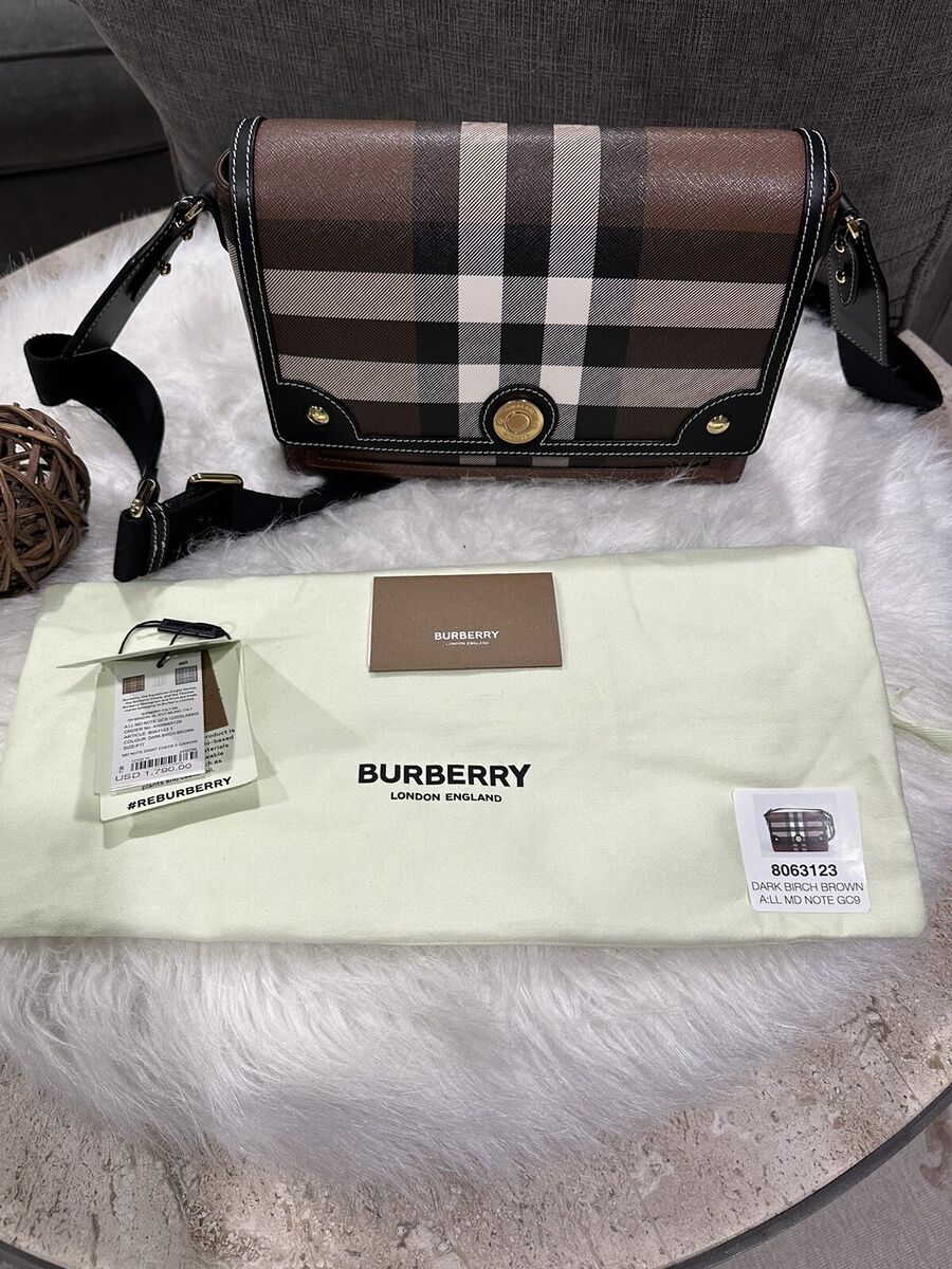 Authentic NEW BURBERRY Birch Brown NOTE Check Crossbody Authentic NEW BURBERRY Birch Brown NOTE Check Crossbody