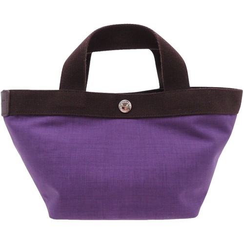 Herve Chapelier Nylon boat type tote S - blue cream top Nylon