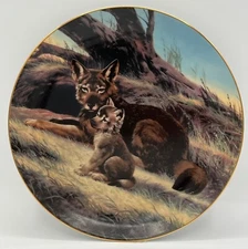 Red Wolf Last of Their Kind Endangered Species Collector Plate 3 1989 W. Nelson