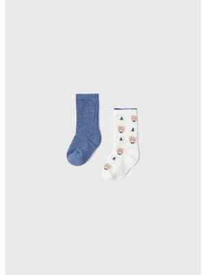 9536 Mayoral Jungen Baby feine Socken 2er-Set blau Weihnachten NEU Gr. 15 - 21
