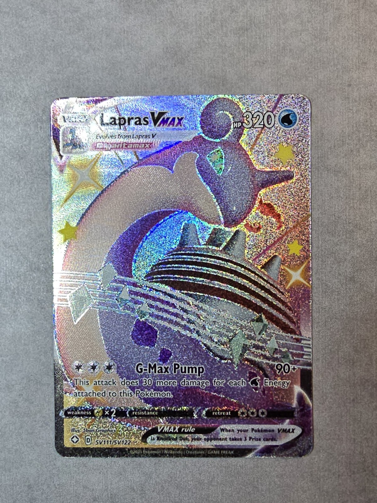Lapras VMAX SV111/SV122 Shining Fates: Shiny Vault Holo