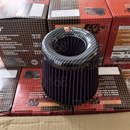 Filtro de aire frío color carbono K&N alto flujo rendimiento carreras deporte -3 pulgadas - Imagen 2 de 7
