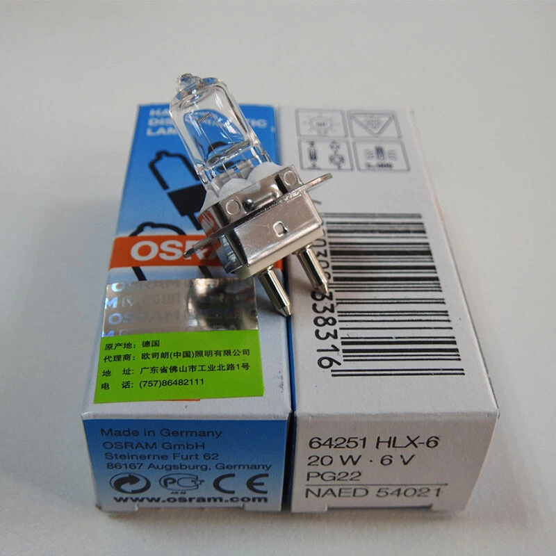 OSRAM 64251 6V20W PG22 Zeiss Ophthalmic Slit Lamp Microscope Bulb 66VISION YZ 5X