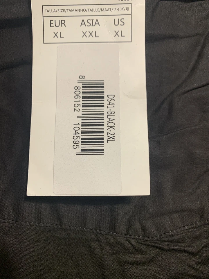 Camisa de vestir Doublju DS41 para hombre, negra, XL Foto 3 de 3