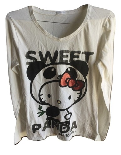 MAGLIA DA RAGAZZA OYSHO HELLO KITTY DONNA SHIRT JERSEY TRIKOT COTONE SIZE M  | eBay
