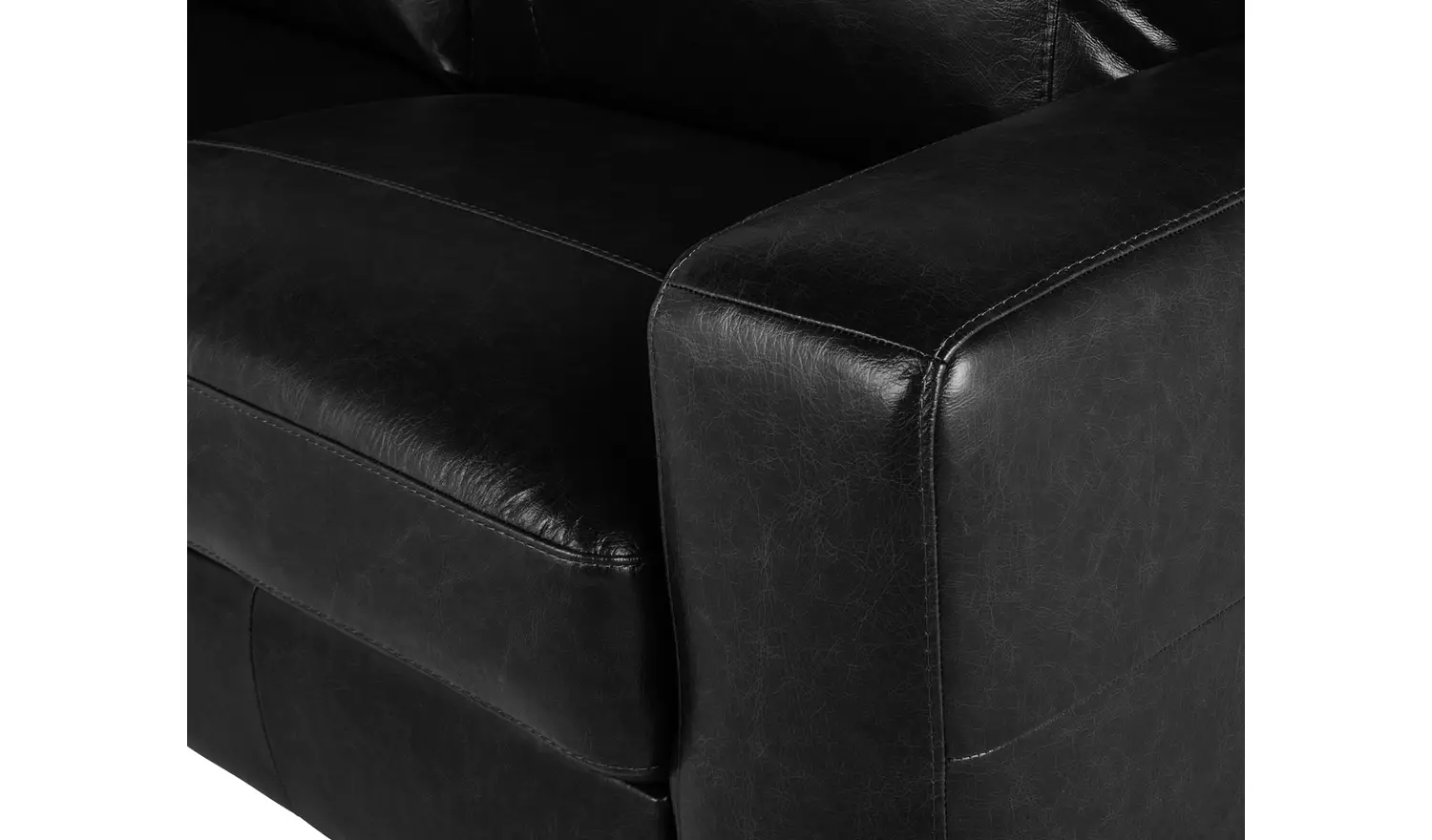 Habitat Salisbury 3 Seater Leather Sofa Black (100 Leather) eBay