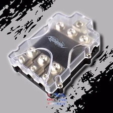 PLATINUM ANL FUSED DISTRIBUTION BLOCK 0/2 IN THREE 2/4 GAUGE AWG OUT CAR MARINE 