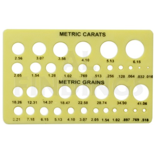 Pearl & Diamond Carat Weight Gauge measuring Jewellers Bead Craft Tool - Picture 3 of 3
