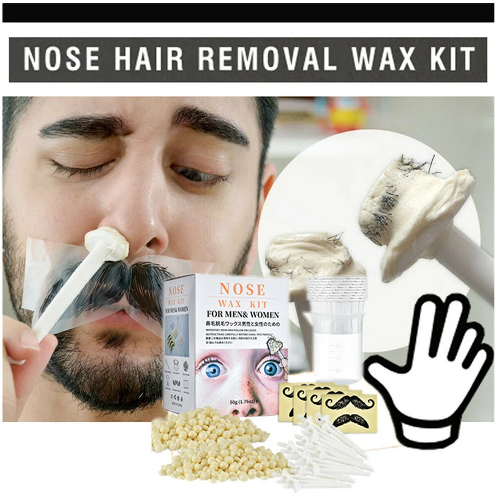 Nose Ear Hair Removal Wax Kit Painless and Easy Mens Beard Remove Waxing  Set US