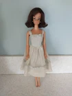 Vintage Fashion Queen Barbie with Bruntte Flip Wig and Movie Date Dress