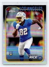 2024 Topps Chrome #241 Brenden Rice Refractor Rookie Los Angeles Chargers