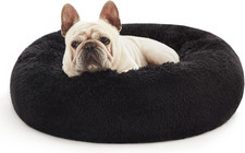 Calming Cat Bed for Indoor Cats,Anti-Anxiety Donut round Dog Bed,Fluffy Faux Fur