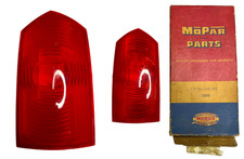 New Old Stock Tail Light Lenses 195051 Dodge Wayfarer 2 Door 1340191 1340192