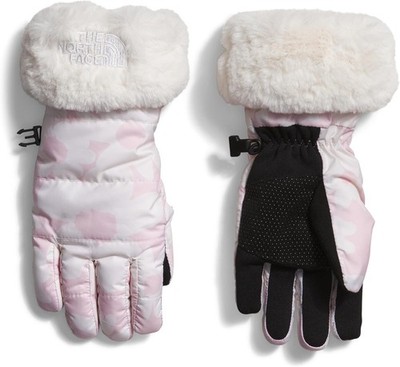 THE NORTH FACE Kids Girls Mossbud Swirl Etip Gloves, Pink Floral, L Large 19802
