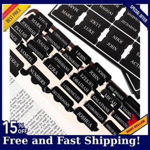 Black Bible Tabs for Men Paper Index Tabs for Scripture Study & Chapter,NEW*****