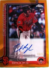 TOPPS CHROME 2025 "TRENTON BROOKS RC 15/50 # RA-TBR CHRONE GOLD AUTOGRAPH