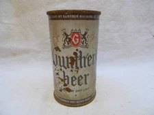 GUNTHER PREMIUM DRY LAGER FLAT TOP BEER CAN~GUNTHER BRG, BALTIMORE, MD