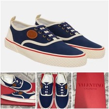 Sneakers basse Valentino Garavani taglia 10 uomo nojoke tela pelle VLogo nuove