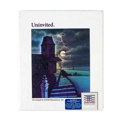 Mindscape Computer Game Uninvited (PC 5.25'') VG