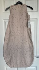 NEW M&S Unisex Baby Beige Mix 0.5 Tog Pure Cotton Sleeping Bag Size 18-36 Months