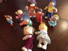 Vintage 1985 Cabbage Patch Kids-PVC Lot Of 7-Lot Of 2 Plastic W/Hugging Hands