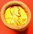 1951-D Lincoln Wheat Cent Penny Roll GEM RED  Uncirculated Sealed Old Bank Wrap