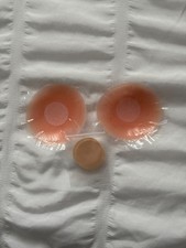 Silicone Nipple Covers Reusable Adhesive Pasties Pack with Satin Covers New