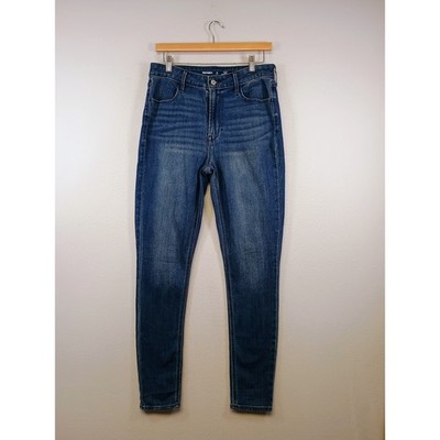 High Rise Old Navy Womens 12 Long Dark Wash Wow Super Skinny Stretch Jeans