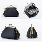 Womens Small Coin Purse Genuine Leather Change PurseCoin Bag with Kiss Lock Gift — photo 2