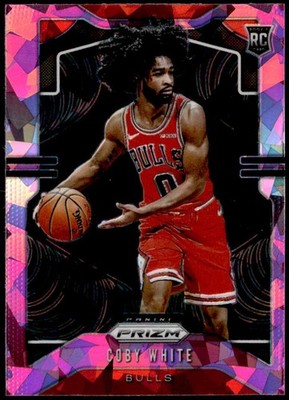 2019-20 Panini Prizm #253 Coby White Prizms Pink Ice Rookie E1