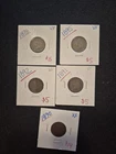 5 Beautiful VF/XF 1890-95 Indian Head Pennies.  High Quality Detailed Coins