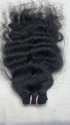 Natural Raw Curly Human Hair Extension Weft Hair Bundles - Picture 4 of 5