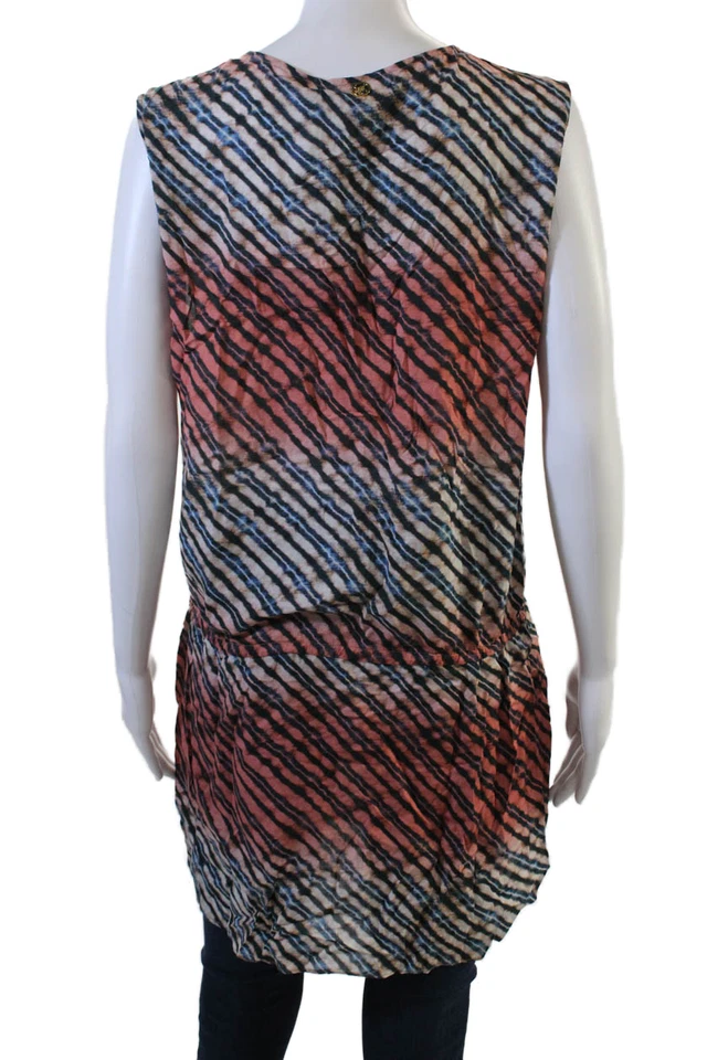 Vix Paula Hermanny Women Tunic Sleeveless V Neck Animal Print Black Size L - Image 3 of 4