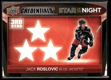 2021-22 Upper Deck Credentials #3S-5 Jack Roslovic Star of the Night: Third Star