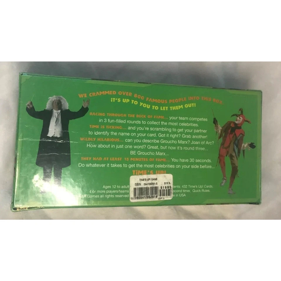 Times Up! Fast Paced Game R&R Games 1999 Sealed New - Image 4 of 4