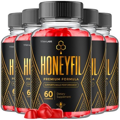 (5 Pack) Honeyfil Gum Advanced Male Health Support Formula Honey Fil 300 Gummies