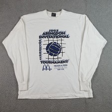 Vintage 90s Abingdon Volleyball Tournament Size XL Long Sleeve USA Made T Shirt