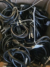 Used 6ft AC Power Cables, 3-prong 10a 125v Mixed Brands